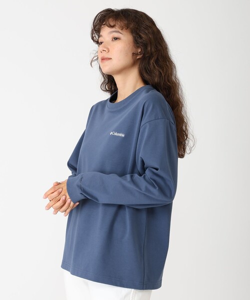 tシャツ Columbia／ロマビスタ グラフィック ロングスリーブ Tシャツ／コロンビア／吸湿・速乾／UVカット／長袖Tシャツ／バックプリント／リラ Columbia／ロマビスタ グラフィック ロングスリーブ Tシャツ