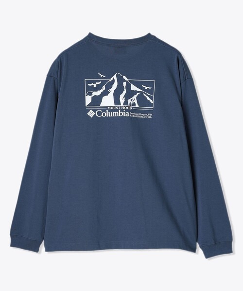 tシャツ Columbia／ロマビスタ グラフィック ロングスリーブ Tシャツ／コロンビア／吸湿・速乾／UVカット／長袖Tシャツ／バックプリント／リラ Columbia／ロマビスタ グラフィック ロングスリーブ Tシャツ