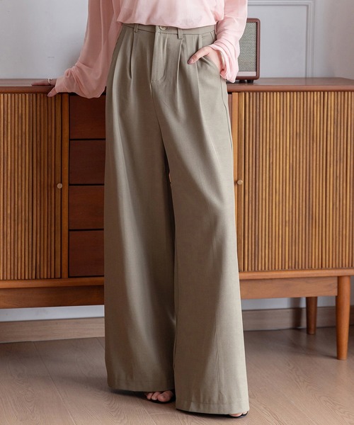 DAY CLOSET（デイ クローゼット）の「レディース マニッシュオックスハイウエストスラックス（スラックス・レディース・ブラック/アッシュブラウン/グレー/グレー系その他/サンドグレー・S/L/M/XL）」の3枚目の写真