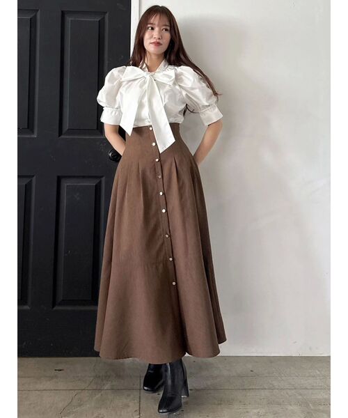 dazzlin（ダズリン）の「ペプラムタックボウタイブラウス（シャツ/ブラウス・レディース・オフホワイト/ブルー/ピンク/イエロー/その他1・FREE）」の14枚目の写真