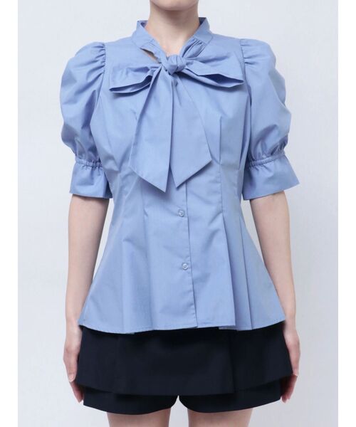 dazzlin（ダズリン）の「ペプラムタックボウタイブラウス（シャツ/ブラウス・レディース・オフホワイト/ブルー/ピンク/イエロー/その他1・FREE）」の17枚目の写真