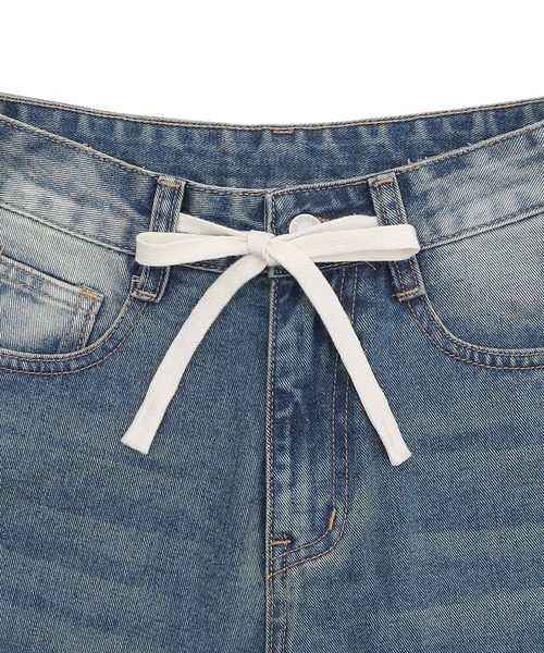 dispark（ディスパーク）の「DISPARK/ブラストデニムハーフパンツ（デニムパンツ・レディース・ライトインディゴブルー/インディゴブルー/ブラック・MEDIUM/LARGE）」の13枚目の写真