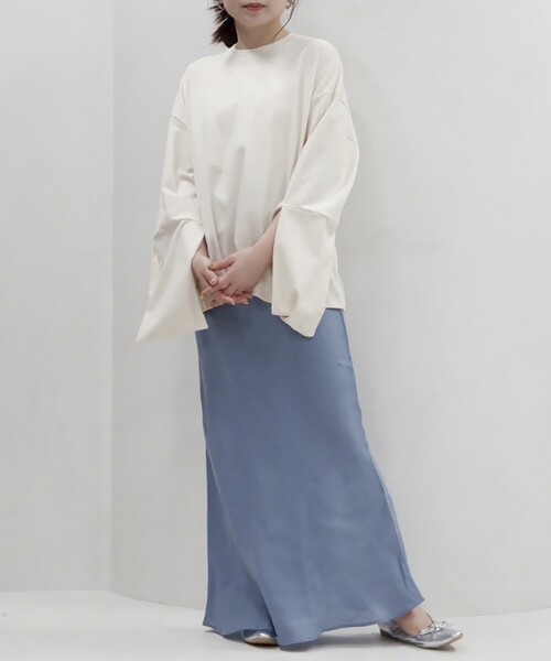 BASERANGE(ベースレンジ)の「Baserange/ベースレンジ HARBOUR LONG SLEEVE TEE / TOHAL-RC-SP25 / ロングスリーブTシャツ(Tシャツ/カットソー・レディース・ホワイト・X-SMALL)」の6枚目の写真