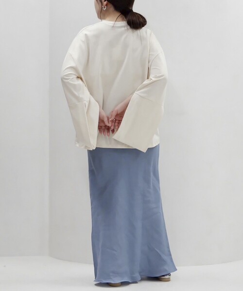 BASERANGE(ベースレンジ)の「Baserange/ベースレンジ HARBOUR LONG SLEEVE TEE / TOHAL-RC-SP25 / ロングスリーブTシャツ(Tシャツ/カットソー・レディース・ホワイト・X-SMALL)」の7枚目の写真