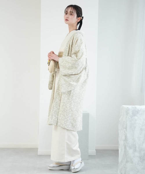 utatane（ウタタネ）の「羽織 レース ニコアンティーク モザイクフラワー ピスタチオ 日本製（着物・レディース・ライトグリーン・FREE）」の7枚目の写真