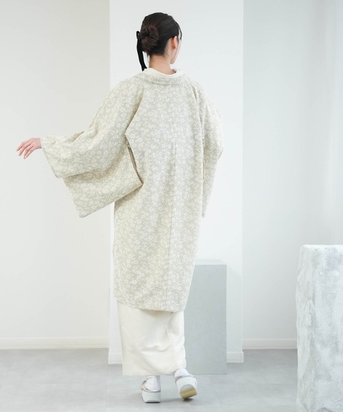 utatane（ウタタネ）の「羽織 レース ニコアンティーク モザイクフラワー ピスタチオ 日本製（着物・レディース・ライトグリーン・FREE）」の6枚目の写真