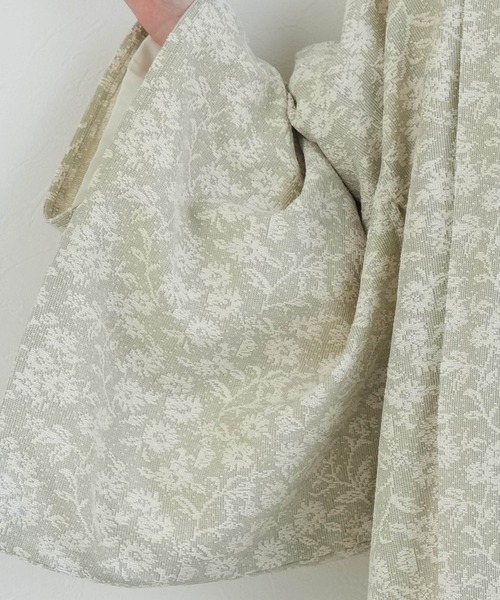 utatane（ウタタネ）の「羽織 レース ニコアンティーク モザイクフラワー ピスタチオ 日本製（着物・レディース・ライトグリーン・FREE）」の2枚目の写真