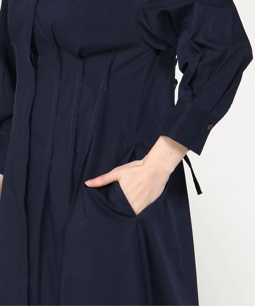 PREFERIR（プレフェリール）の「シャツワンピース長袖/バックリボン/M..Lツーサイズ（シャツワンピース・レディース・ブラウン/グリーン/ネイビー・MEDIUM/LARGE）」の21枚目の写真