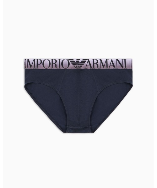 EMPORIO ARMANI(エンポリオアルマーニ)の「<オンライン限定>【エンポリオ アルマーニ】ブリーフ スーパーファインコットン(ブリーフ・メンズ・ネイビー/ブラック・X-LARGE/SMALL/MEDIUM/LARGE)」の1枚目の写真