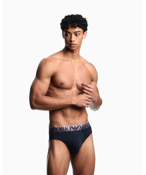 EMPORIO ARMANI(エンポリオアルマーニ)の「<オンライン限定>【エンポリオ アルマーニ】ブリーフ スーパーファインコットン(ブリーフ・メンズ・ネイビー/ブラック・X-LARGE/SMALL/MEDIUM/LARGE)」の4枚目の写真
