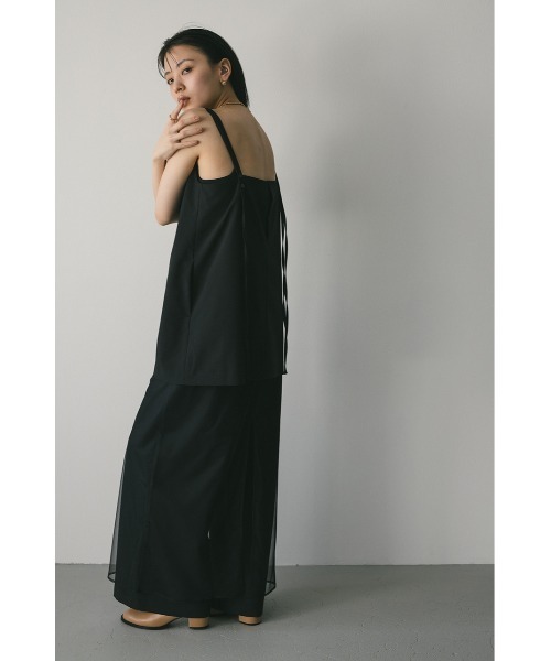 試着のみ　SALLURE ブラック ショートオールインワン 新色追加】【VISDRESS】チュールフリルセットオールインワン【低