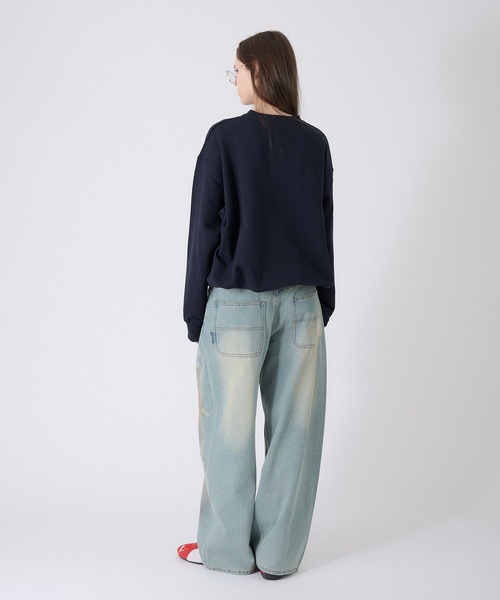 ONCILY(オンシェリー)の「HEART LOGO DRAW CODE SWEAT / ハートロゴドローコードスウェット(スウェット・メンズ・杢グレー/ブラック/ネイビー・SMALL/MEDIUM/LARGE)」の19枚目の写真