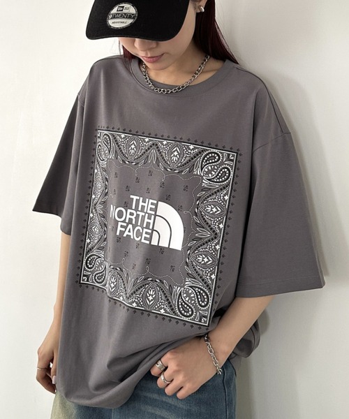 tシャツ 国内未発売 THE NORTH FACE(ザ・ノースフェイス)/ビッグロゴ プリント バンダナ 半袖 Tシャツ/M'S BANDANA S/ セール】国内未発売 THE NORTH FACE(ザ・ノースフェイス