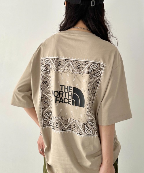 THE NORTH FACE(ザノースフェイス)の「THE NORTH FACE(ザ・ノースフェイス)/ビッグロゴ プリント バンダナ 半袖 Tシャツ/M'S BANDANA S/S R/TEE(Tシャツ/カットソー・レディース・オレンジ/ブラック/ホワイト/グレー/ピンク/ベージュ・M/L/XL/XXL)」の20枚目の写真