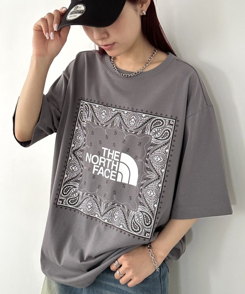 ノースフェイス　韓国　Tシャツ　バンダナ　ビッグロゴ　L　ホワイト　新品未着用 セール】国内未発売 THE NORTH FACE(ザ・ノースフェイス
