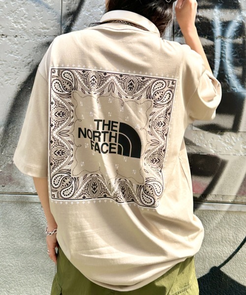 THE NORTH FACE(ザノースフェイス)の「THE NORTH FACE(ザ・ノースフェイス)/ビッグロゴ プリント バンダナ 半袖 Tシャツ/M'S BANDANA S/S R/TEE(Tシャツ/カットソー・レディース・オレンジ/ブラック/ホワイト/グレー/ピンク/ベージュ・M/L/XL/XXL)」の13枚目の写真