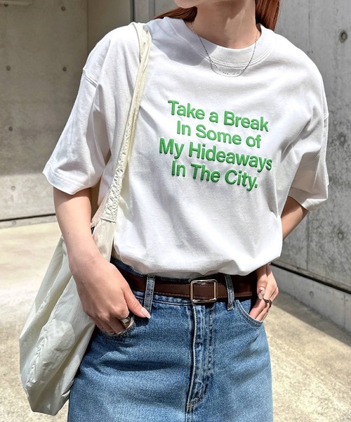 セール】立体ロゴプリントオーバーサイズ半袖Tシャツ（Tシャツ