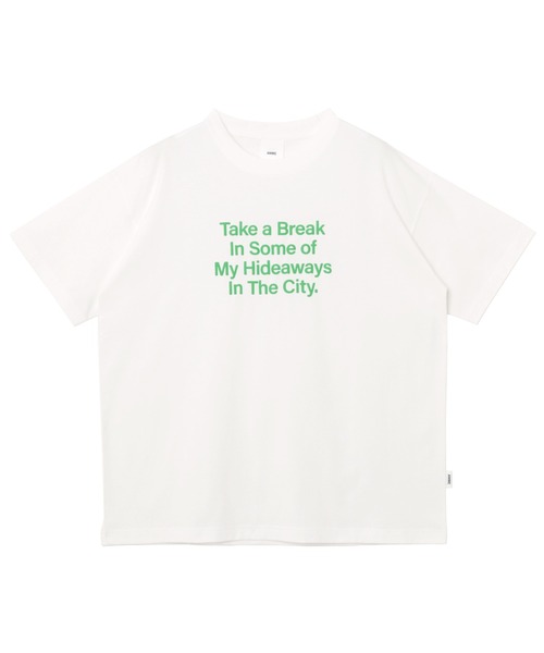 立体ロゴプリントオーバーサイズ半袖Tシャツ