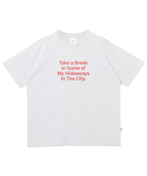 立体ロゴプリントオーバーサイズ半袖Tシャツ