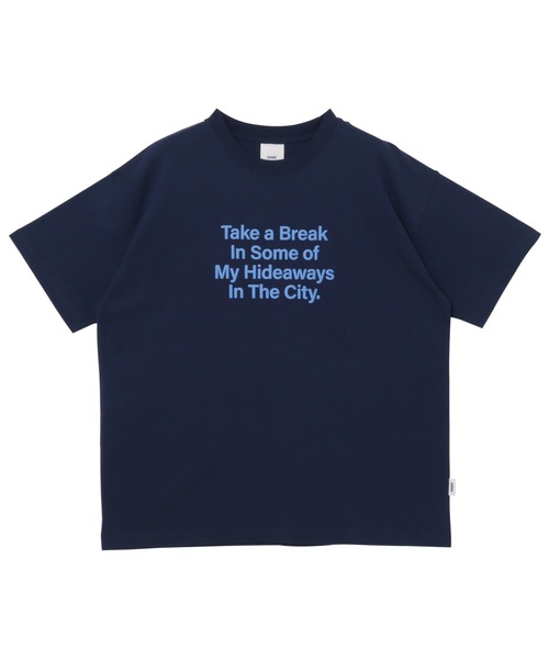 立体ロゴプリントオーバーサイズ半袖Tシャツ