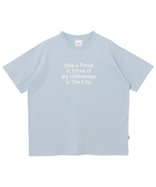 立体ロゴプリントオーバーサイズ半袖Tシャツ