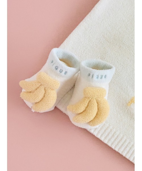 新品 gelato pique（ジェラート ピケ） ベビモアイスドレス&ソックス Chocolat＆Framboise】ベビモコワンポイントソックス(ソックス