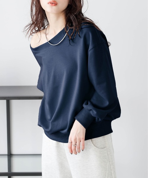 La-gemme（ラジェム）の「ワンショルダープルオーバー（その他トップス・レディース・グレー/ブラック/ネイビー/ラベンダー/ベージュ・フリー）」の4枚目の写真