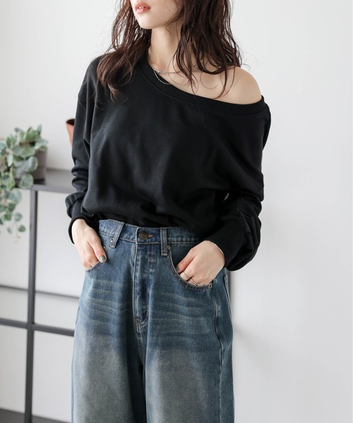 La-gemme（ラジェム）の「ワンショルダープルオーバー（その他トップス・レディース・グレー/ブラック/ネイビー/ラベンダー/ベージュ・フリー）」の18枚目の写真
