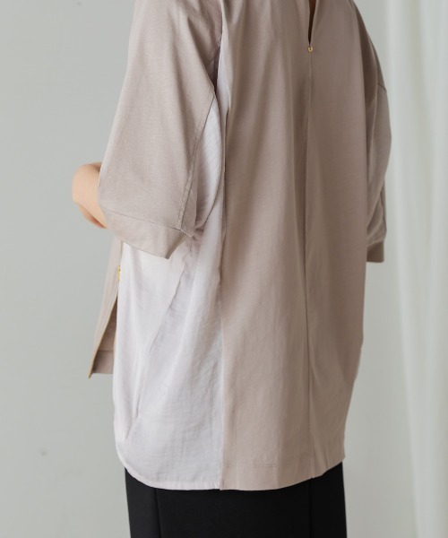 Bou Jeloud(ブージュルード)の「Wシルケットアシンメジッププルオーバー(Tシャツ/カットソー・レディース・ライム/グレー/ブラック・FREE)」の21枚目の写真