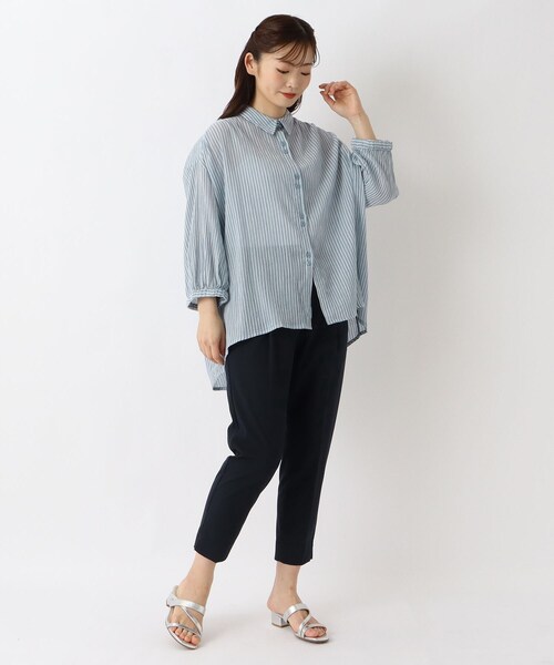 one'sterrace(ワンズテラス)の「コットンワッシャーブラウス(シャツ/ブラウス・レディース・アイボリー系8/ブラック系8/ブルー系その他7・02)」の17枚目の写真