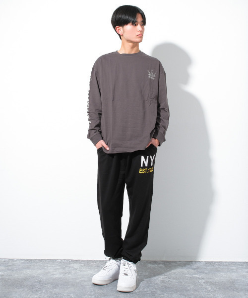 RAT EFFECT(ラットエフェクト)の「American Cityロゴスウェットパンツ(スウェットパンツ・キッズ・オートミール/チャコールグレー/ブラック・150/140/130/170/160)」の4枚目の写真