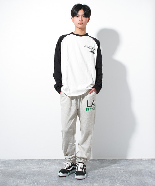 RAT EFFECT(ラットエフェクト)の「American Cityロゴスウェットパンツ(スウェットパンツ・キッズ・オートミール/チャコールグレー/ブラック・150/140/130/170/160)」の7枚目の写真