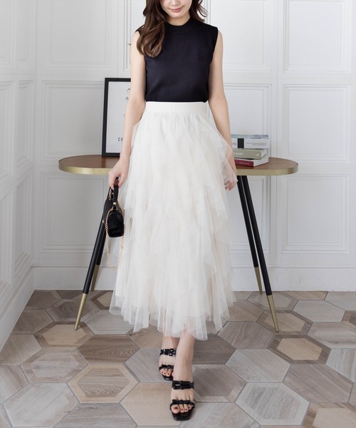 CLEAR BASIC（クリアベーシック）の「ミラノリブノースリーブニットトップス [着回し力抜群 オフィスカジュアル]≪SS新作≫（ニット/セーター・レディース・ピンク/レモンイエロー/ブルー/オフホワイト/ブラック/グレー系その他/グレー/ブラウン/ボルドー・F）」の17枚目の写真