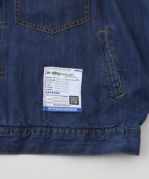 BAYCREW'S DEPO(ベイクルーズデポ)の「IN STRU(MEN-TAL) / インストルメンタル COTTON TENSEL DENIM JACKET(デニムジャケット・メンズ・ブルー/ブラック・48/46)」の5枚目の写真
