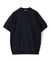 シルクコットン モックネックプルオーバーニット