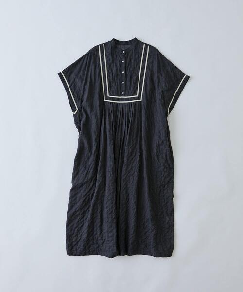 conges payes ADIEU TRISTESSE（コンジェ ペイエ アデュートリステス）の「コードトリミングコットンシャーリングワンピース（ワンピース・レディース・ホワイト系その他/ブルー系その他/グレー系その他・38）」の2枚目の写真