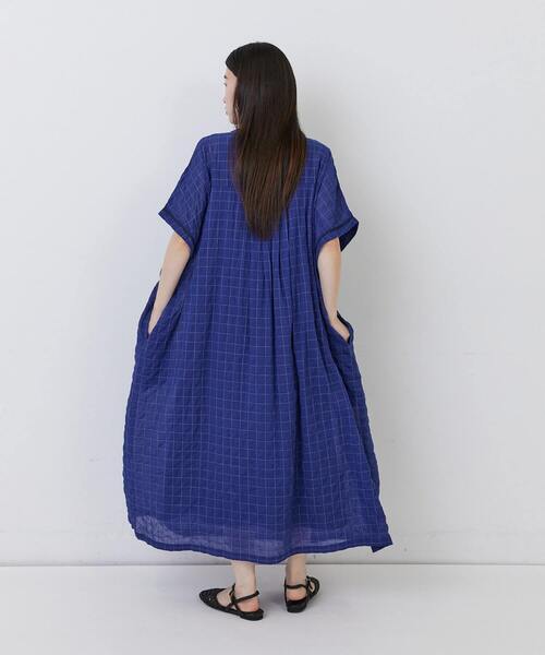 conges payes ADIEU TRISTESSE（コンジェ ペイエ アデュートリステス）の「コードトリミングコットンシャーリングワンピース（ワンピース・レディース・ホワイト系その他/ブルー系その他/グレー系その他・38）」の6枚目の写真