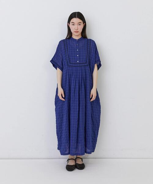 conges payes ADIEU TRISTESSE（コンジェ ペイエ アデュートリステス）の「コードトリミングコットンシャーリングワンピース（ワンピース・レディース・ホワイト系その他/ブルー系その他/グレー系その他・38）」の8枚目の写真