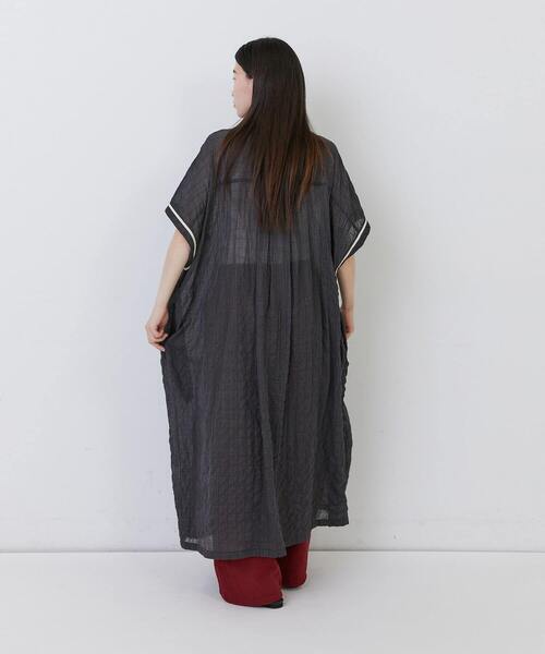 conges payes ADIEU TRISTESSE（コンジェ ペイエ アデュートリステス）の「コードトリミングコットンシャーリングワンピース（ワンピース・レディース・ホワイト系その他/ブルー系その他/グレー系その他・38）」の13枚目の写真