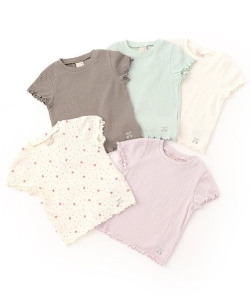 petit main(プティマイン)の「【GOODPRICE】楊柳Tシャツ(Tシャツ/カットソー・キッズ・モカ/ラベンダー/カラフル/アイボリー/エメラルド・130cm/120cm/110cm/80cm/90cm/100cm)」の19枚目の写真