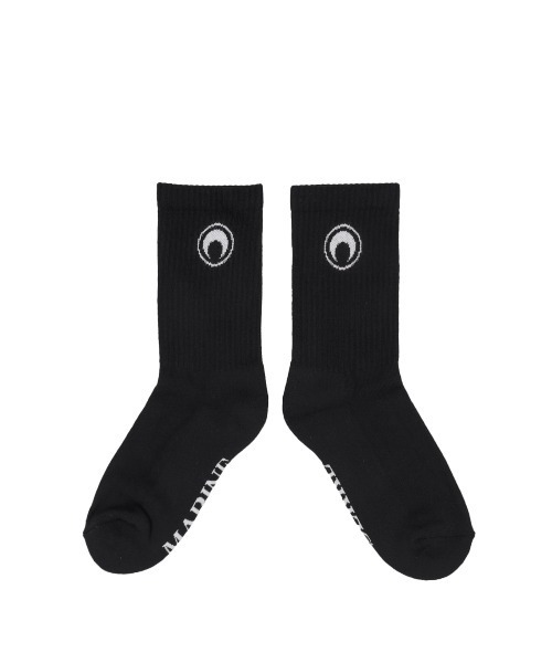【関税込み】Marine Serre ソックス MOON LOGO RIBBED KNIT CREW SOCKS(ソックス/靴下)|MARINE