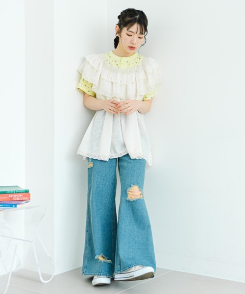 eLur（エラー）の「フラワーサーマルT（Tシャツ/カットソー・レディース・アイボリー/イエロー・FREE）」の16枚目の写真