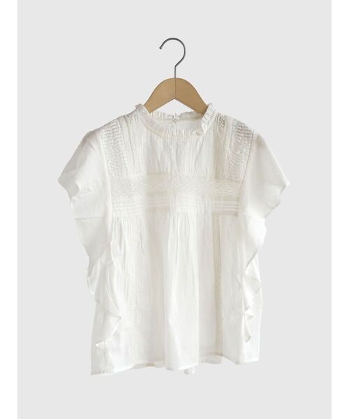 FIKA.(フィーカ)の「Cotton ruffle blouse(シャツ/ブラウス・レディース・オフホワイト/ブラック・MEDIUM)」の18枚目の写真