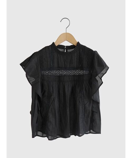 FIKA.(フィーカ)の「Cotton ruffle blouse(シャツ/ブラウス・レディース・オフホワイト/ブラック・MEDIUM)」の19枚目の写真