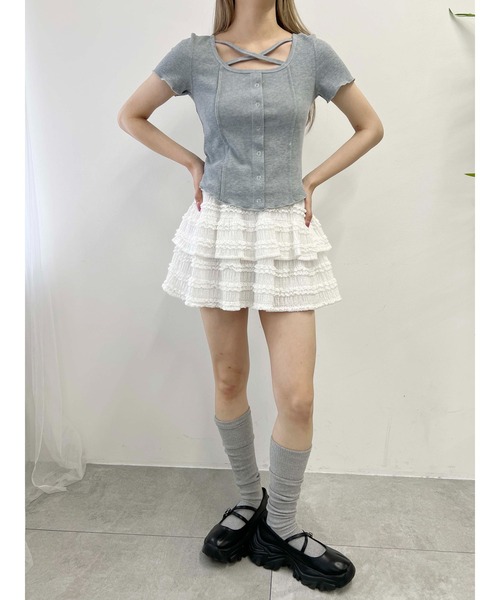 PHILLY（フィリー）の「【PHILLY】クロスデザインTシャツ（Tシャツ/カットソー・レディース・ブラック/グレー/ホワイト・FREE）」の16枚目の写真
