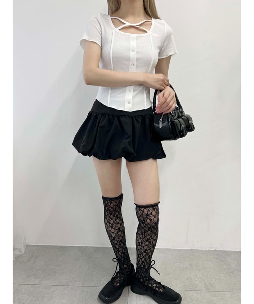 PHILLY（フィリー）の「【PHILLY】クロスデザインTシャツ（Tシャツ/カットソー・レディース・ブラック/グレー/ホワイト・FREE）」の7枚目の写真
