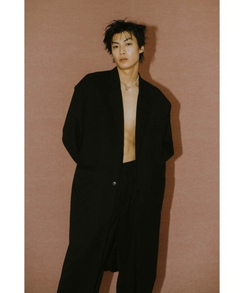 hig end oversize long chester coat (unisex)（チェスターコート