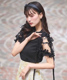 SWINGLE | プリーツフリルフリルニットプルオーバー(ニット/セーター)