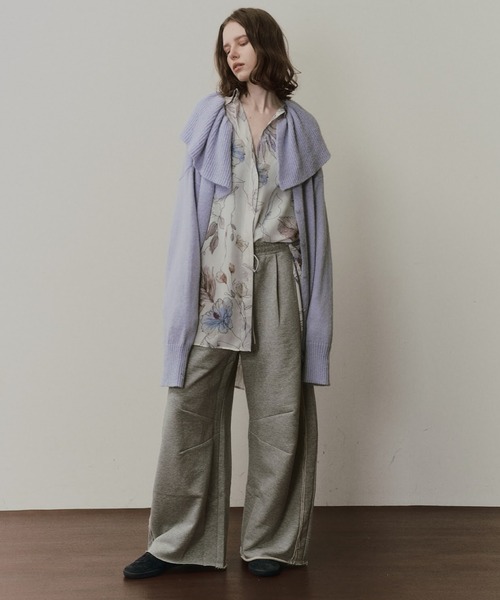 LA BELLE ETUDE(ラベルエチュード)の「フリル衿カーディガン(カーディガン/ボレロ・レディース・チャコールグレー/グレー/ライトブルー/ブラック・FREE)」の4枚目の写真