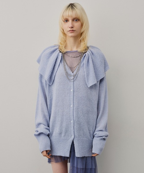 LA BELLE ETUDE(ラベルエチュード)の「フリル衿カーディガン(カーディガン/ボレロ・レディース・チャコールグレー/グレー/ライトブルー/ブラック・FREE)」の11枚目の写真